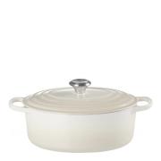 Le Creuset - Signature Gjutjärnsgryta oval 31 cm 6,3 L Meringue