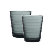 iittala - Aino Aalto Glas 22 cl 2-pack Mörkgrå