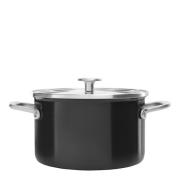 Kitchenaid - KitchenAid Steel Core Enamel Gryta med lock 3,7 L Svart