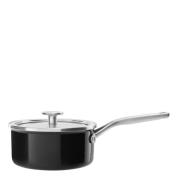 Kitchenaid - KitchenAid Steel Core Enamel Kastrull med lock 18 cm Svar...