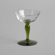 Vintage - SÅLD Cocktailglas med Grön Fot 2 st
