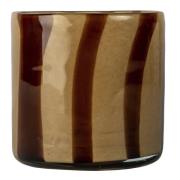 ByOn - Calore Ljuslykta 10x10 cm Beige/Brun Rand