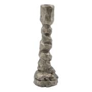 House Doctor - Raku Ljusstake 25 cm Antiksilver