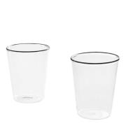 Hay - Rim Glas 30 cl 2-pack Klar med Svart rand