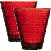 Iittala - Kastehelmi Dricksglas 30 cl 2-pack Tranbär