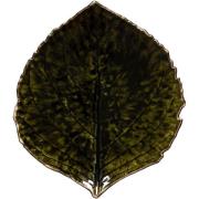 Costa Nova - Riviera Hortensiablad Assiett 17x15 cm Mörkgrön/Svart