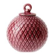 Lyngby Porcelæn - Rhombe Dekorationskula 7 cm Bordeaux