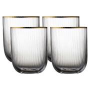 Lyngby Glas - Palermo Tumbler Gold 35 cl 4-Pack