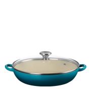 Le Creuset - Buffétgryta med glaslock 30 cm 3,5 L deep teal