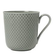 Lyngby Porcelæn - Rhombe Earth mugg med handtag 39 cl moss