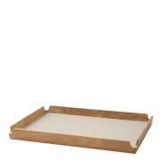 LIND DNA - Airy teak bricka 28,6x36,6 cm nupo oyster white