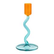 Villa Collection - Styles Ljusstake Glas 15,3 cm Blå/Amber