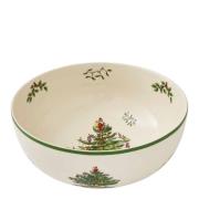 Spode - Christmas Tree serveringsskål 24,5 cm vit/grön/röd