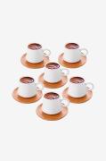 Set med kaffekoppar (12 delar) - Porter