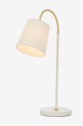 Aneta Lighting - Bordlampa Ljusdal /matt mässing - Vit - Bordslampor -...