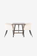 Venture Home - Matgrupp Kaseindon med 4st stolar Berit - Brun - Matgru...
