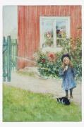 Svanefors - Kökshandduk Carl Larsson - Grön - Kökshanddukar - Från Hom...