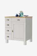 Loft24 - Skänk Toscana 1 dörr/5 lådor - Vit - Skänkar & sideboards - F...