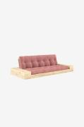 Karup Design - Base Bäddsoffa m. 2 sidolådor Tre sittplatser - Rosa - ...