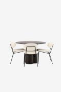 Venture Home - Matgrupp Olivia med 4st stolar Chico - Brun - Matgruppe...