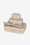 Koziol - Set Med 2x Lunchbox Och Bestick Pascal Ready - Beige - Förvar...