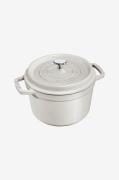 Staub - Gryta La Cocotte rund djup 24 cm, 4,8 l - Grå - Grytor & kastr...