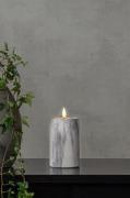 Star Trading - FLAMME MARBLE blockljus LED 15 cm - Grå - Bordslampor -...