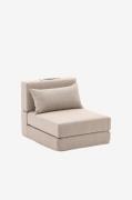 Kave Home - Arty senap -färgad, konvertibel sittpuff/säng 70 x 89 (200...
