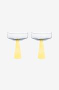 Brut Homeware - Coupe Claude 2-pack - Blå - Vinglas - Från Homeroom