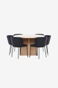 Venture Home - Matbord Strada med Edina-stol - Svart - Matgrupper - Fr...