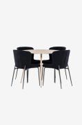 Venture Home - Plaza matbord med Modesto matstol - Svart - Matgrupper ...