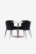 Venture Home - Lycke matbord med Modesto matstol - Svart - Matgrupper ...