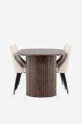 Venture Home - Härön matbord med Leone matstol - Beige - Matgrupper - ...