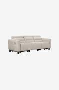 Loft24 - Soffa 3-sits 2 elektriska vilstolar Carpari - Vit - 3-sits so...