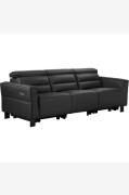 Loft24 - Soffa 3-sits 2 elektriska vilstolar Carpari - Svart - 3-sits ...