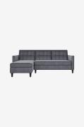 Dorel Home - Hörnsoffa med förvaring Hartford Ii - Grå - 3-sits soffor...