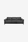 Loft24 - Soffa 3-sits soffa med 2 elektriska vilstolar Lund - Grå - 3-...