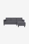 Dorel Home - Bäddsoffa 3-sits med schäslong Presley - Grå - Bäddsoffor...