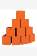 VCM - Set med 10 hopfällbara boxar Boxas - Orange - Hyllor & förvaring...