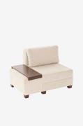 Hanah Home - 1-sits bäddsoffa Perenna Left - Vit - Bäddsoffor - Från H...