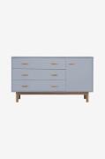 Loft24 - Sideboard 1 dörr 3 lådor Melanie - Grå - Byråar - Från Homero...