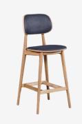 Wood Furniture - Barstol Lula Soft , ek, 66 cm, mörkgrå - Brun - Barst...