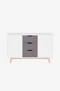 Loft24 - Sideboard Meera 2 dörrar/3 lådor - Vit - Skänkar & sideboards...