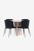 Venture Home - Olivia matbord med Modesto matstol - Svart - Matgrupper...