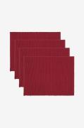 Linum - Bordstabletter Uni 4-pack - Röd - Löpare & tabletter - Från Ho...