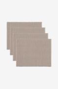 Linum - Bordstabletter Uni 4-pack - Brun - Löpare & tabletter - Från H...