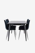 Venture Home - Ellis matbord med Polar matstol - Silver - Matgrupper -...