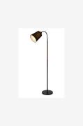Aneta Lighting - Golvlampa Ljusdal svart/valnöt inklusive skärm - Svar...