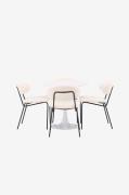 Venture Home - Matgrupp Danburi med 4st matstolar Chico - Svart - Matg...