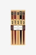 Kawai - Ätpinnar Kawai 5-pack Octagon - Brun - Bestick - Från Homeroom
